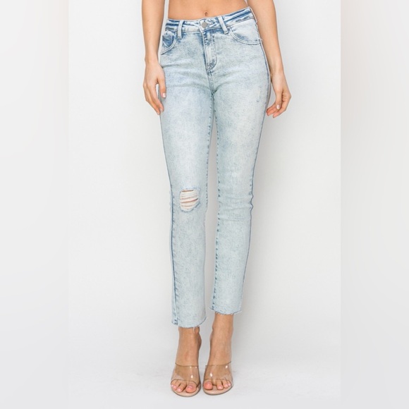 Risen Full Size High Rise Distressed Skinny Jeans - Picture 4 of 8